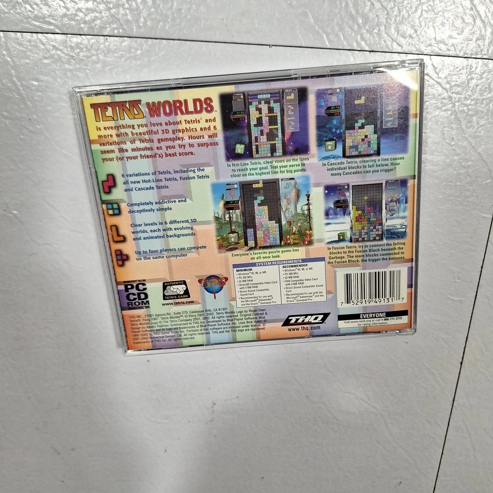Tetris Worlds PC CD-rom Game for Windows 95/98 With Manual (2002, THQ)  Rated E